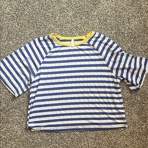 Striped Blue and Yellow Shirt
